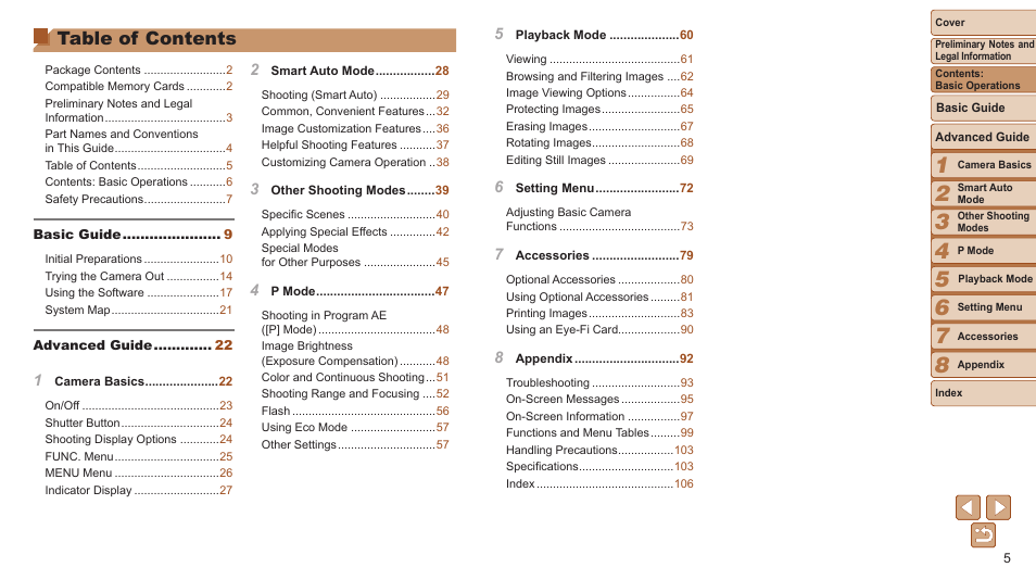 Canon PowerShot A2500 User Manual | Page 5 / 109