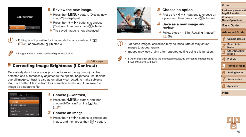 Ou can also correct existing images | Canon PowerShot A2500 User Manual | Page 70 / 109