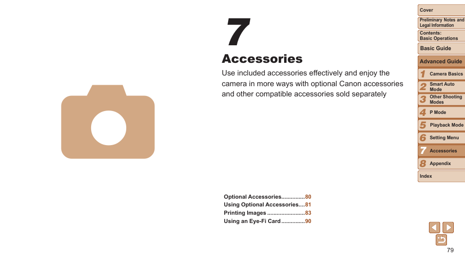 Accessories | Canon PowerShot A2500 User Manual | Page 79 / 109
