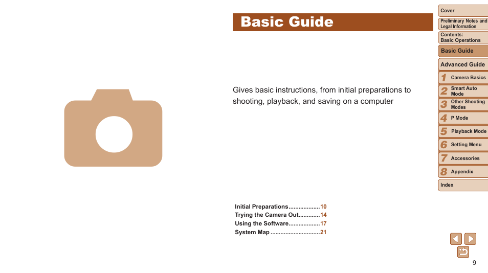 Basic guide | Canon PowerShot A2500 User Manual | Page 9 / 109