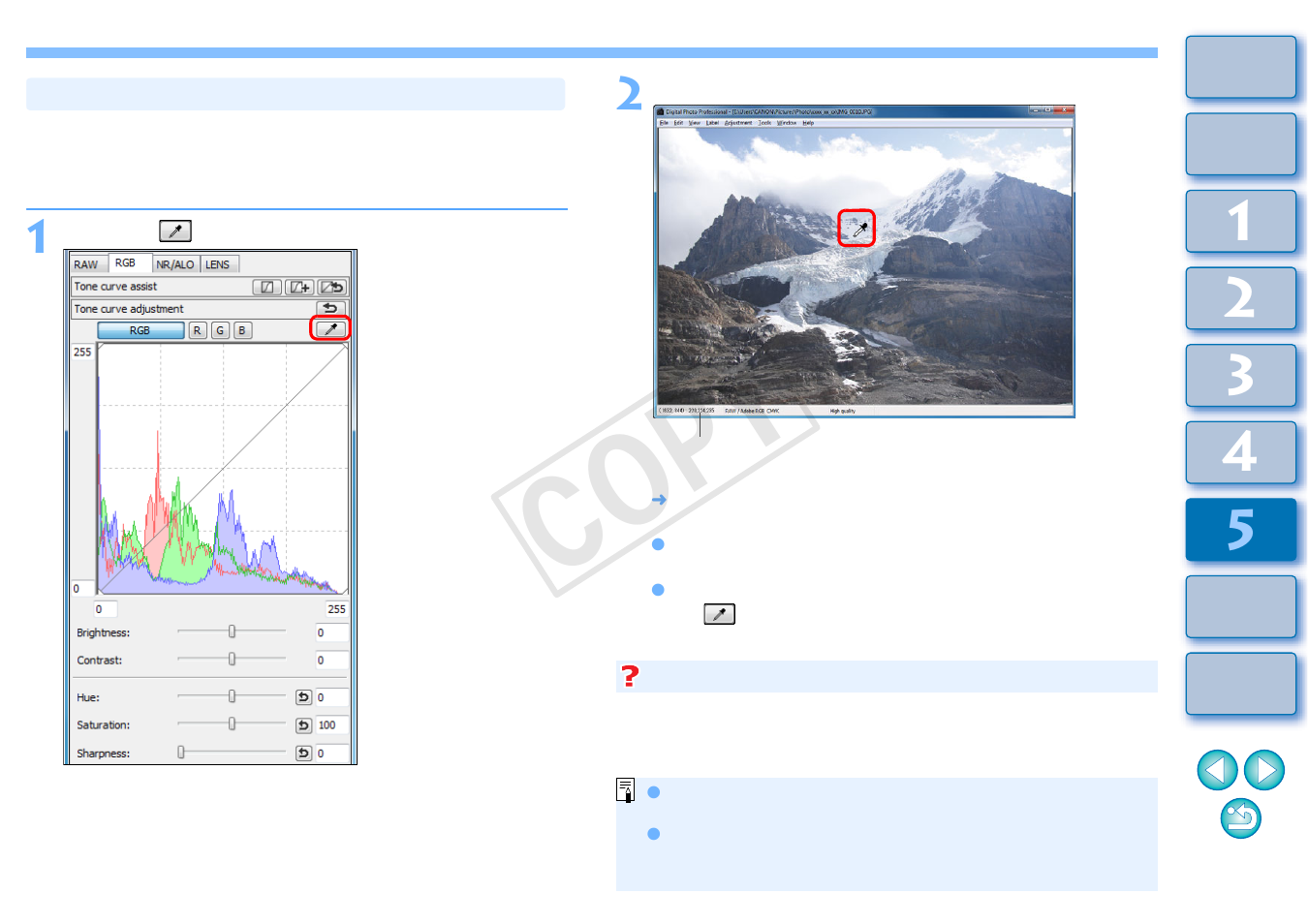Adjusting color tone using click white balance, Cop y | Canon EOS Rebel T5 18-55 IS II Kit User Manual | Page 110 / 153