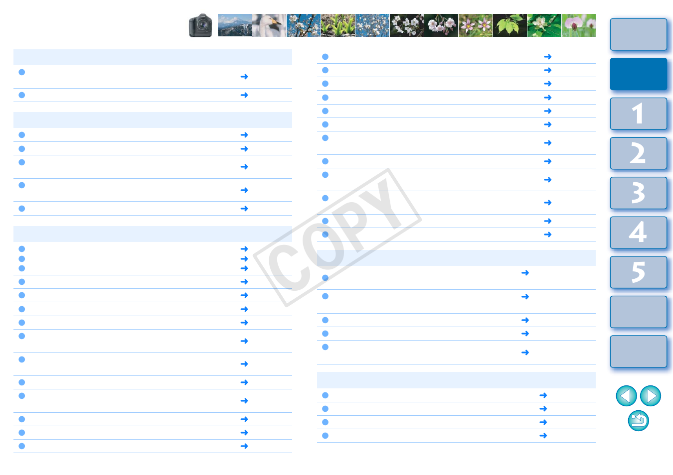 Contents at a glance, Contents at, A glance | Cop y | Canon EOS Rebel T5 18-55 IS II Kit User Manual | Page 5 / 153