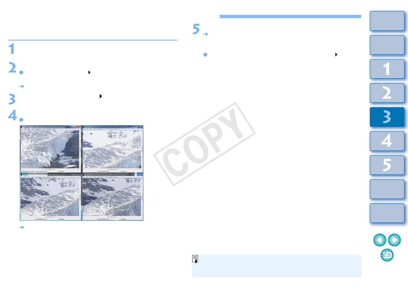 Adjusting by comparing multiple images, P.54, P.54) | Cop y | Canon EOS Rebel T5 18-55 IS II Kit User Manual | Page 55 / 153