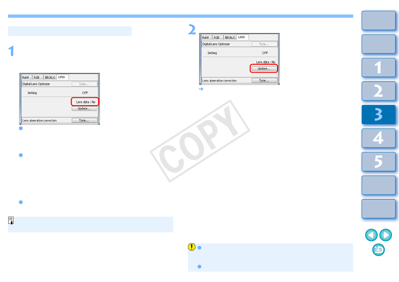Using the digital lens optimizer, Cop y | Canon EOS Rebel T5 18-55 IS II Kit User Manual | Page 73 / 153