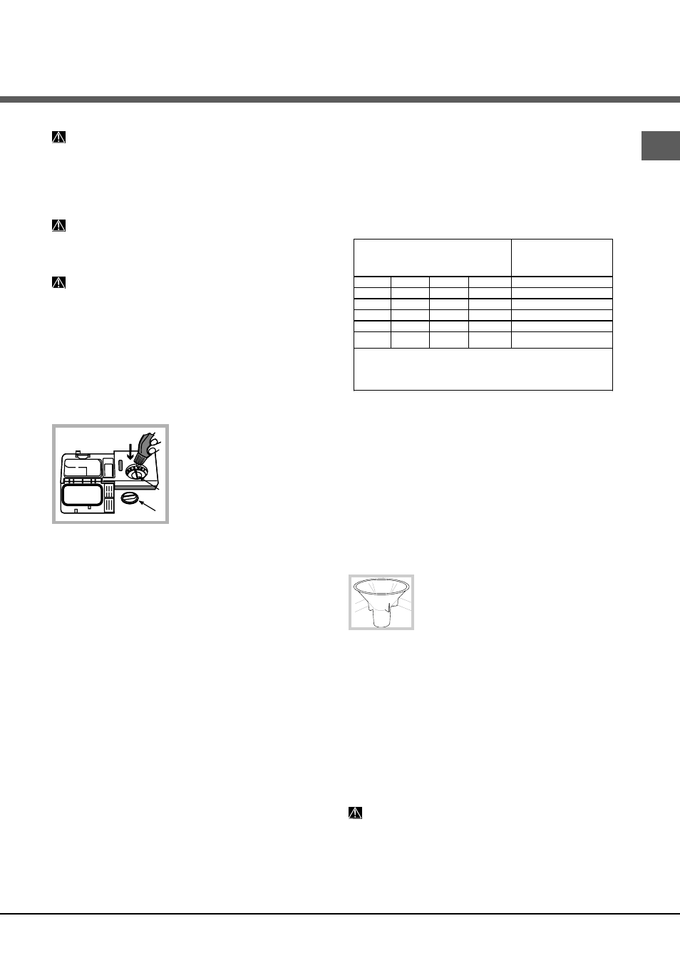 Produit de rinçage et sel régénérant, Charger le produit de rinçage, Charger le sel régénérant | Hotpoint Ariston LSFA+ 935 User Manual | Page 33 / 84