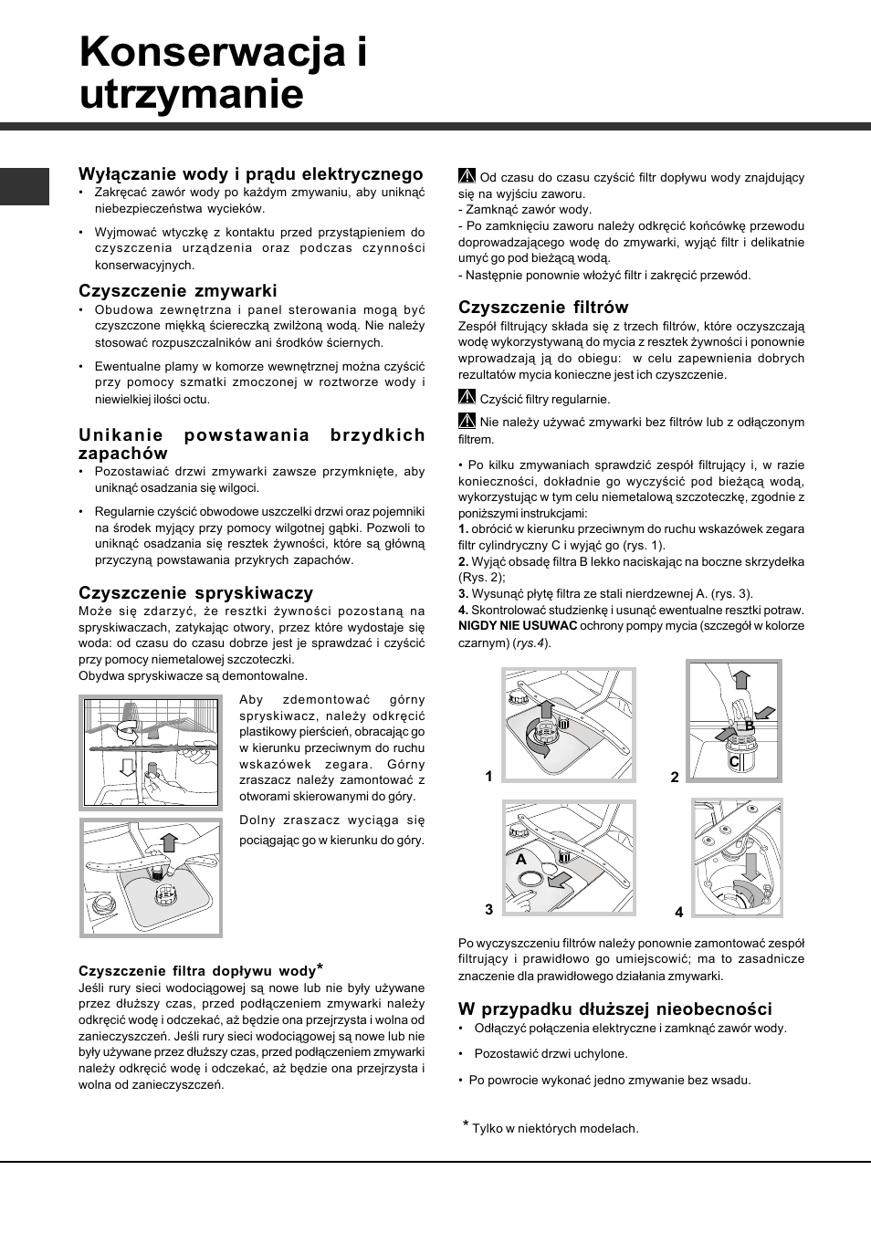 Konserwacja i utrzymanie | Hotpoint Ariston LSFA+ 935 User Manual | Page 46 / 84