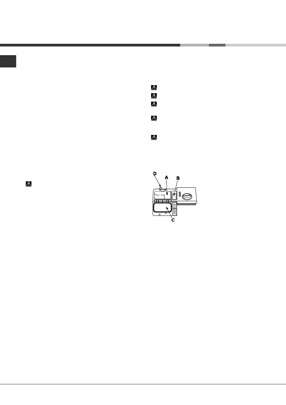 Avvio e utilizzo, Caricare il detersivo, Avviare la lavastoviglie | Hotpoint Ariston LST 216 A-HA User Manual | Page 6 / 84