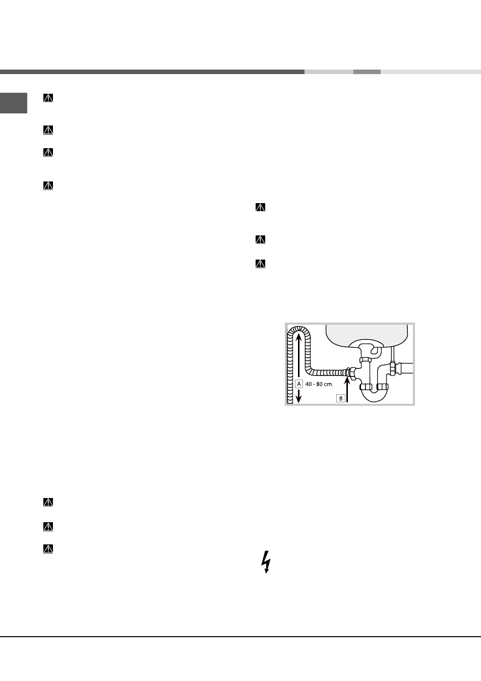 Instalación, Colocación y nivelación, Conexiones hidráulicas y eléctricas | Hotpoint Ariston LST 216 A-HA User Manual | Page 62 / 84