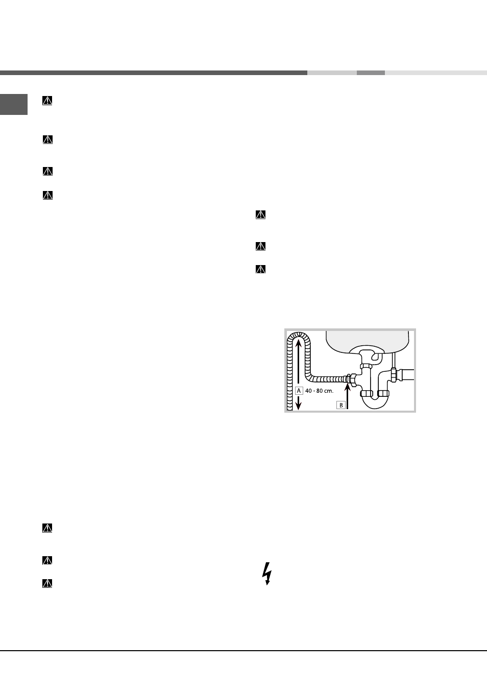 Instalação, Posicionamento e nivelamento, Ligações hidráulicas e eléctricas | Hotpoint Ariston LST 216 A-HA User Manual | Page 74 / 84