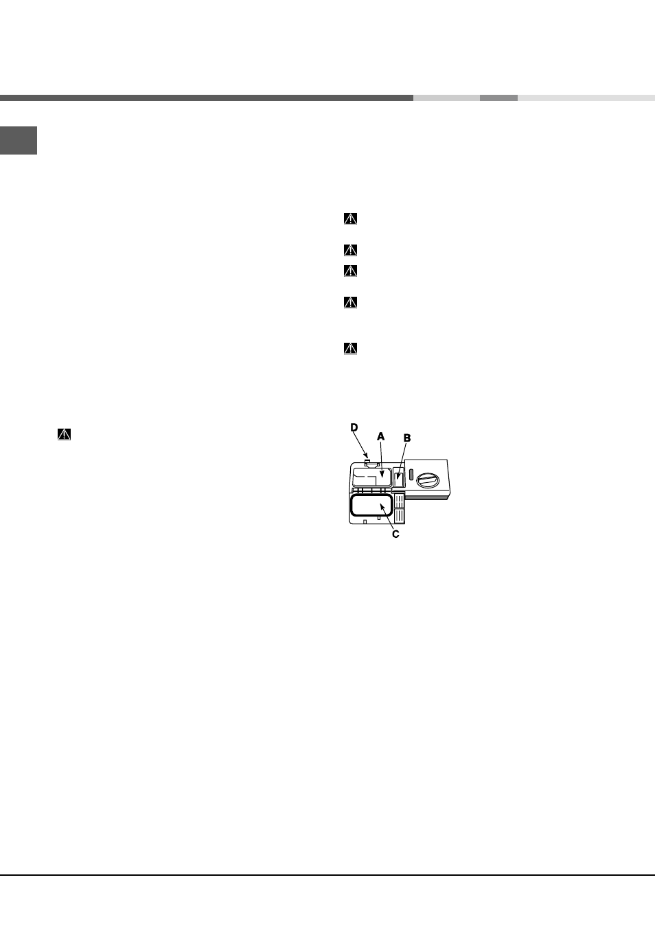 Início e utilização, Carregar o detergente, Ligar a máquina de lavar louça | Hotpoint Ariston LST 216 A-HA User Manual | Page 78 / 84