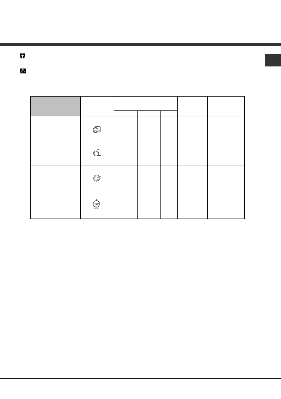 Spülprogramme | Hotpoint Ariston LFS 114 User Manual | Page 43 / 84