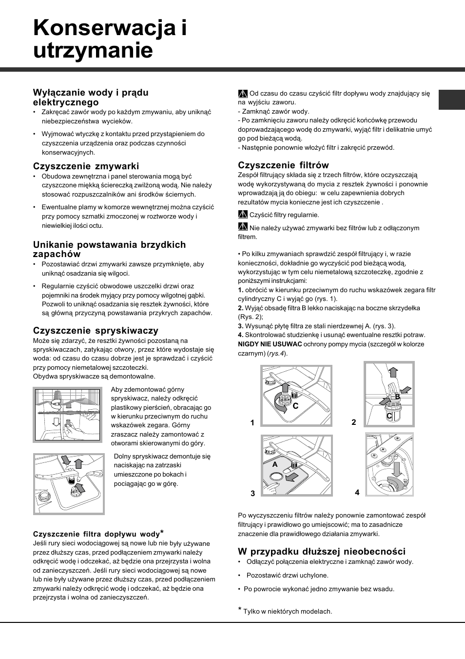 Konserwacja i utrzymanie | Hotpoint Ariston LFS 114 User Manual | Page 81 / 84