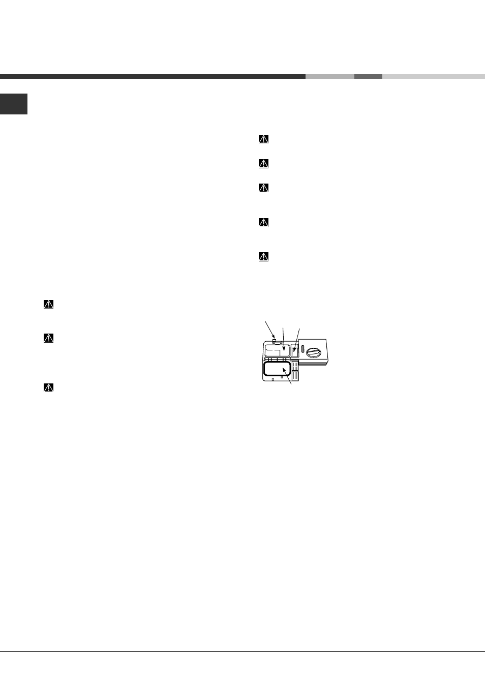 Mise en marche et utilisation, Mettre en marche le lave-vaisselle, Charger le produit de lavage | Options de lavage | Hotpoint Ariston LFTA+ M294 A User Manual | Page 30 / 84