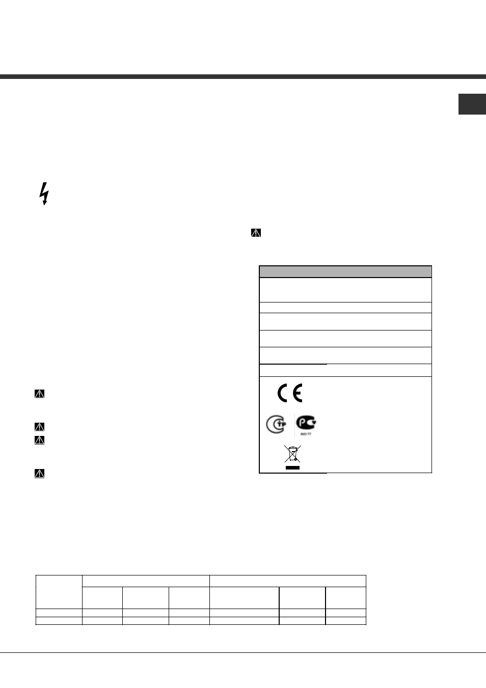 Advertencias para el primer lavado | Hotpoint Ariston LFTA+ M294 A User Manual | Page 63 / 84