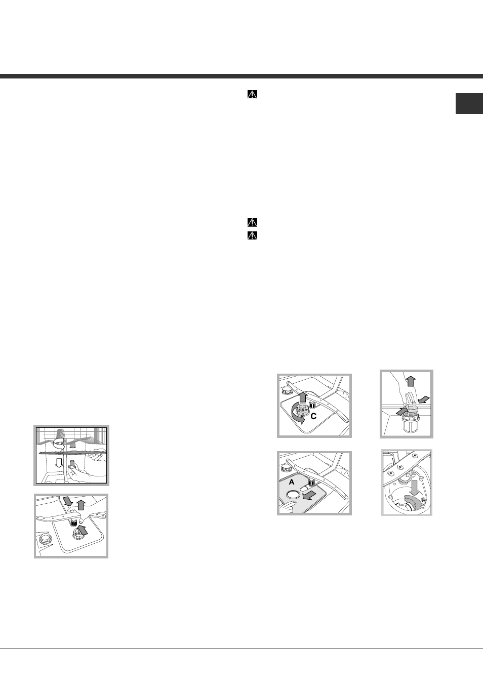 Mantenimiento y cuidados | Hotpoint Ariston LFTA+ M294 A User Manual | Page 69 / 84