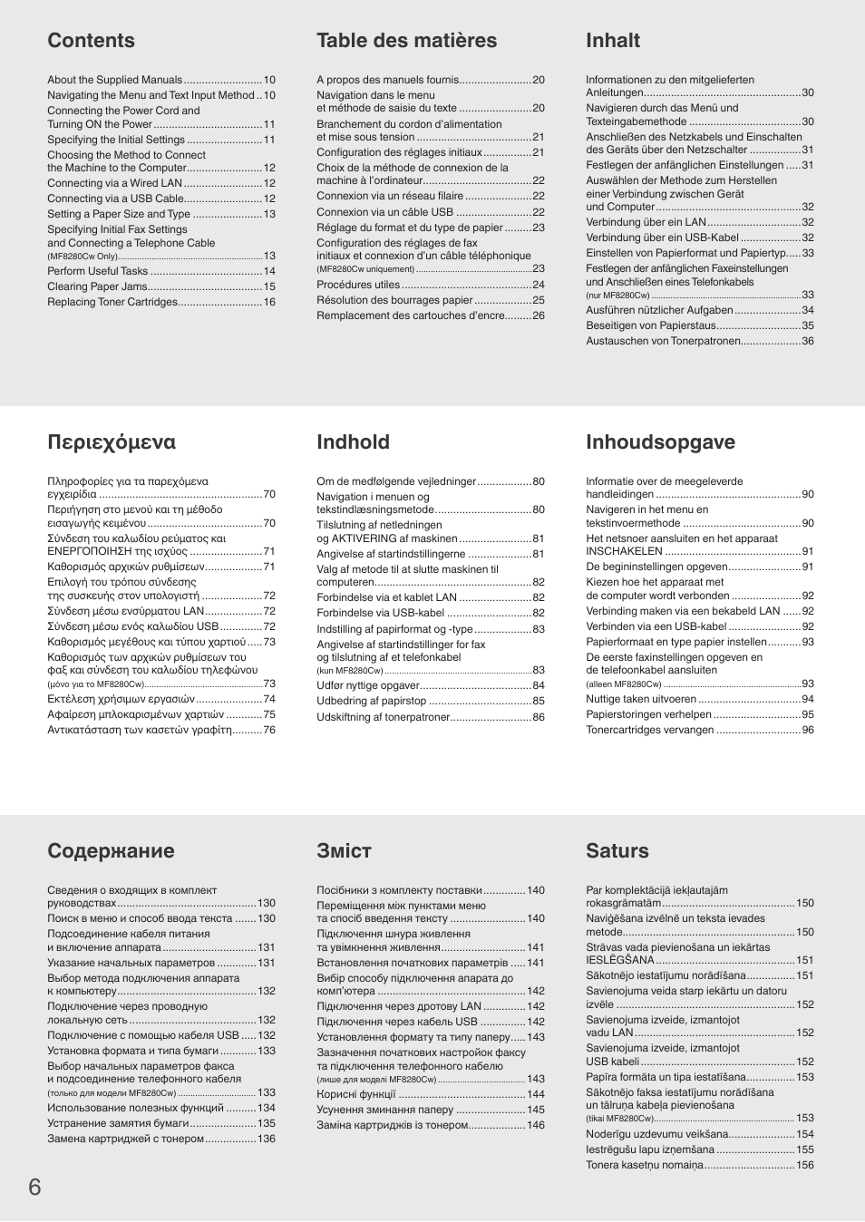 Canon i-SENSYS MF8230Cn User Manual | Page 6 / 292