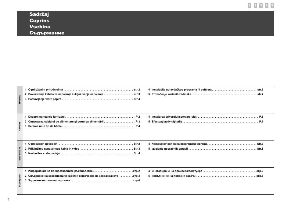 Sadržaj cuprins vsebina съдържание | Canon i-SENSYS MF3010 User Manual | Page 22 / 204