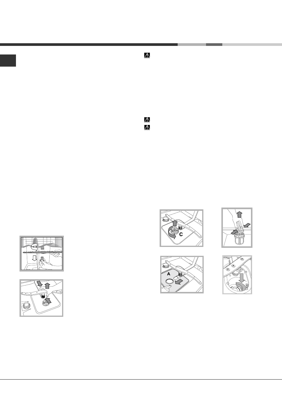 Onderhoud en verzorging | Hotpoint Ariston LFTA+ H204 HX User Manual | Page 58 / 84