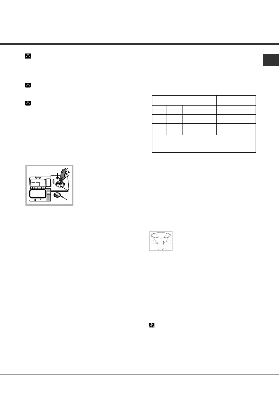 Brillantante e sale rigenerante, Caricare il brillantante, Caricare il sale rigenerante | Hotpoint Ariston LFTA+ H204 HX User Manual | Page 9 / 84