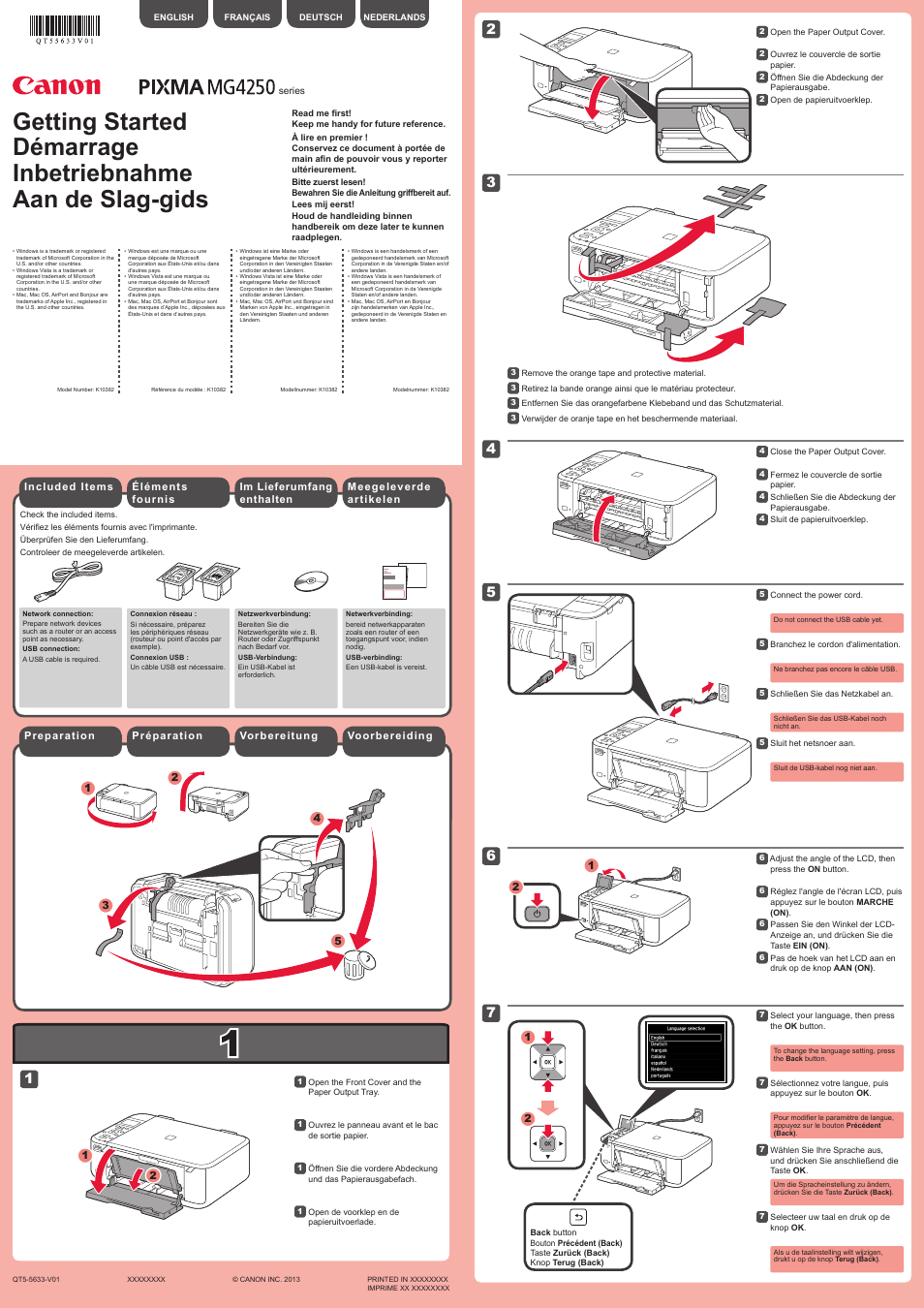 Canon PIXMA MG4250 User Manual | 4 pages