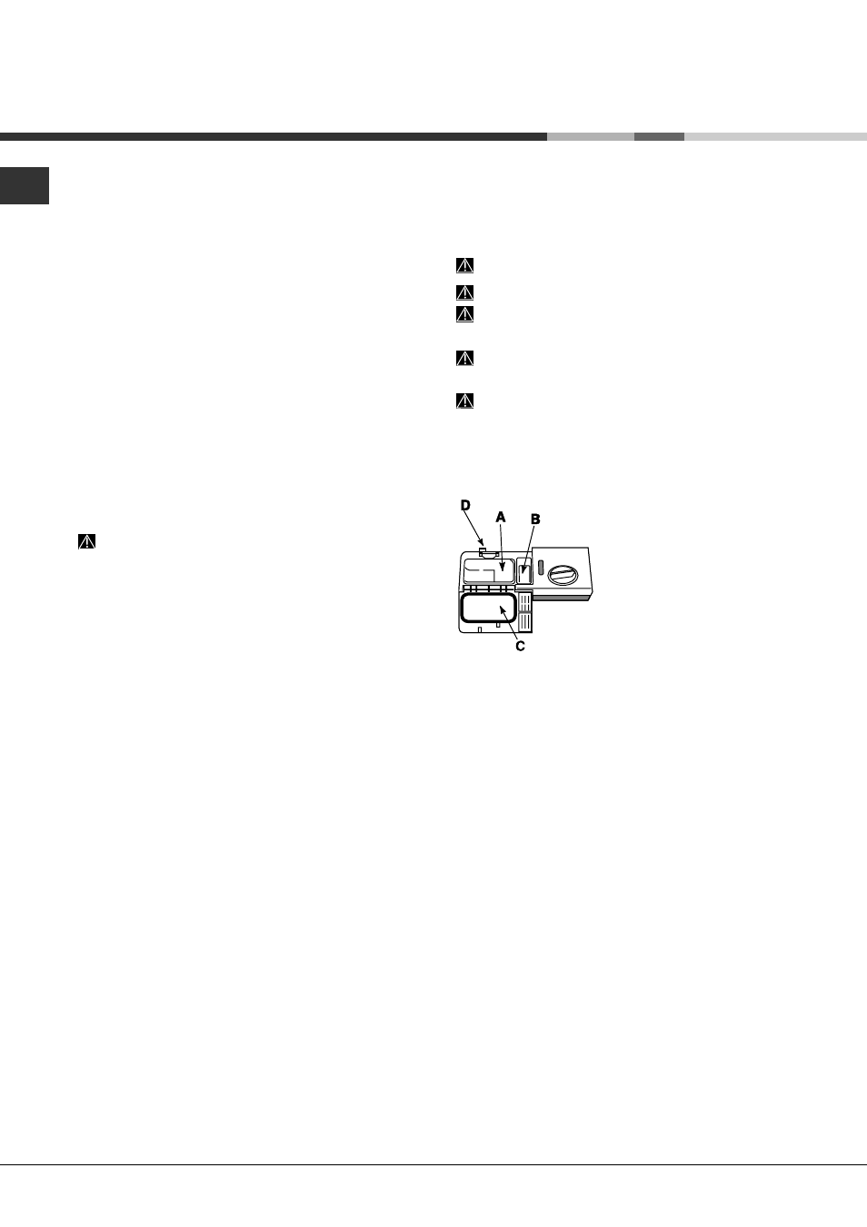 Avvio e utilizzo, Caricare il detersivo, Avviare la lavastoviglie | Hotpoint Ariston LST 114-HA User Manual | Page 6 / 84