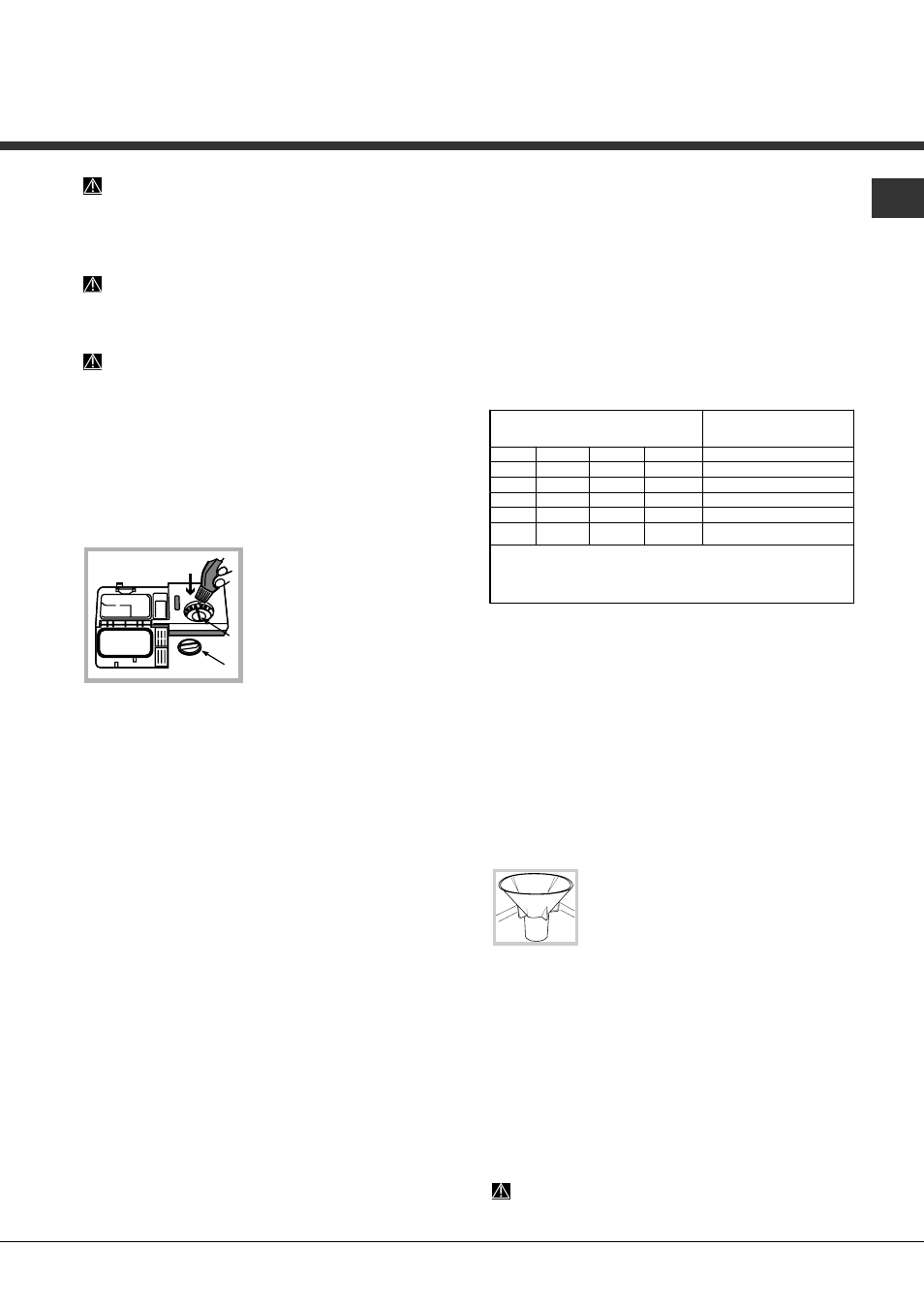 Rinse aid and refined salt, Measuring out the rinse aid, Measuring out the refined salt | Hotpoint Ariston PFK 7M4B User Manual | Page 21 / 84