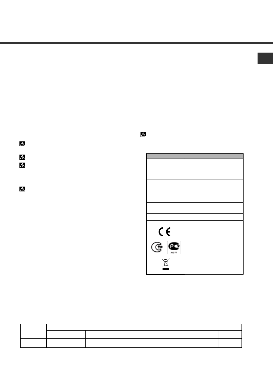 Advice regarding the first wash cycle | Hotpoint Ariston PFT 8H4X User Manual | Page 15 / 84