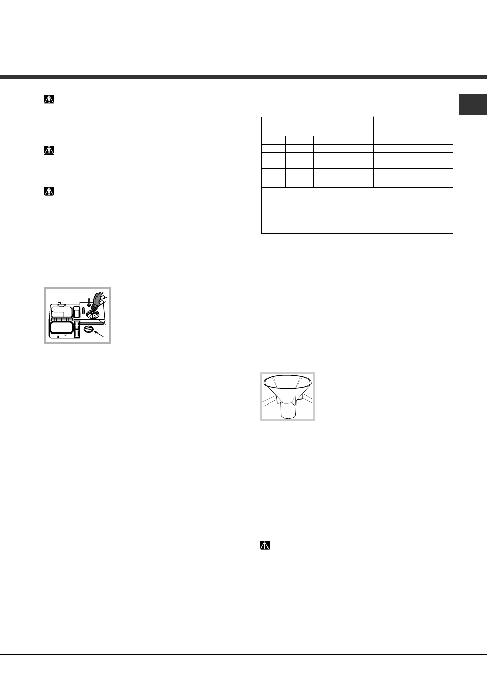 Rinse aid and refined salt, Measuring out the rinse aid, Loading the refined salt | Hotpoint Ariston PFT 8H4X User Manual | Page 21 / 84