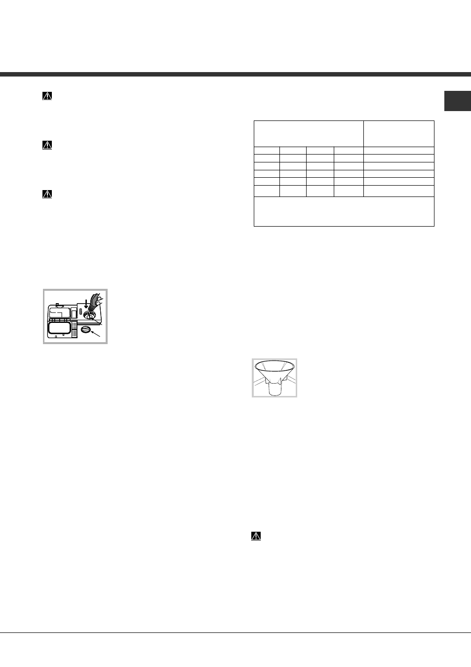 Produit de rinçage et sel régénérant, Charger le produit de rinçage, Charger le sel régénérant | Hotpoint Ariston PFT 8H4X User Manual | Page 33 / 84