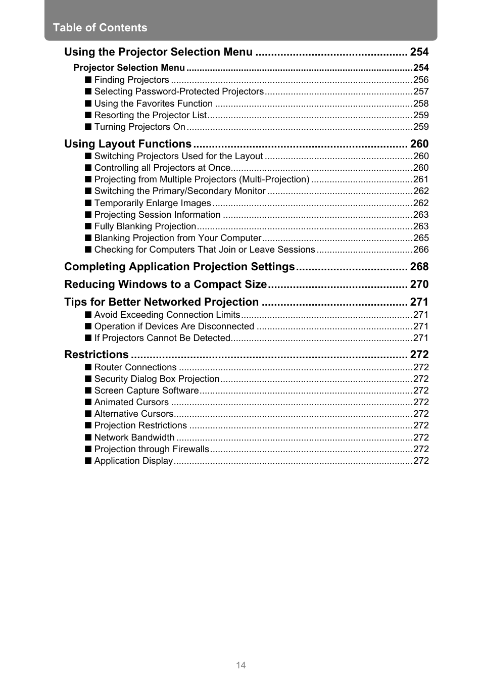Canon XEED WUX450 User Manual | Page 14 / 308