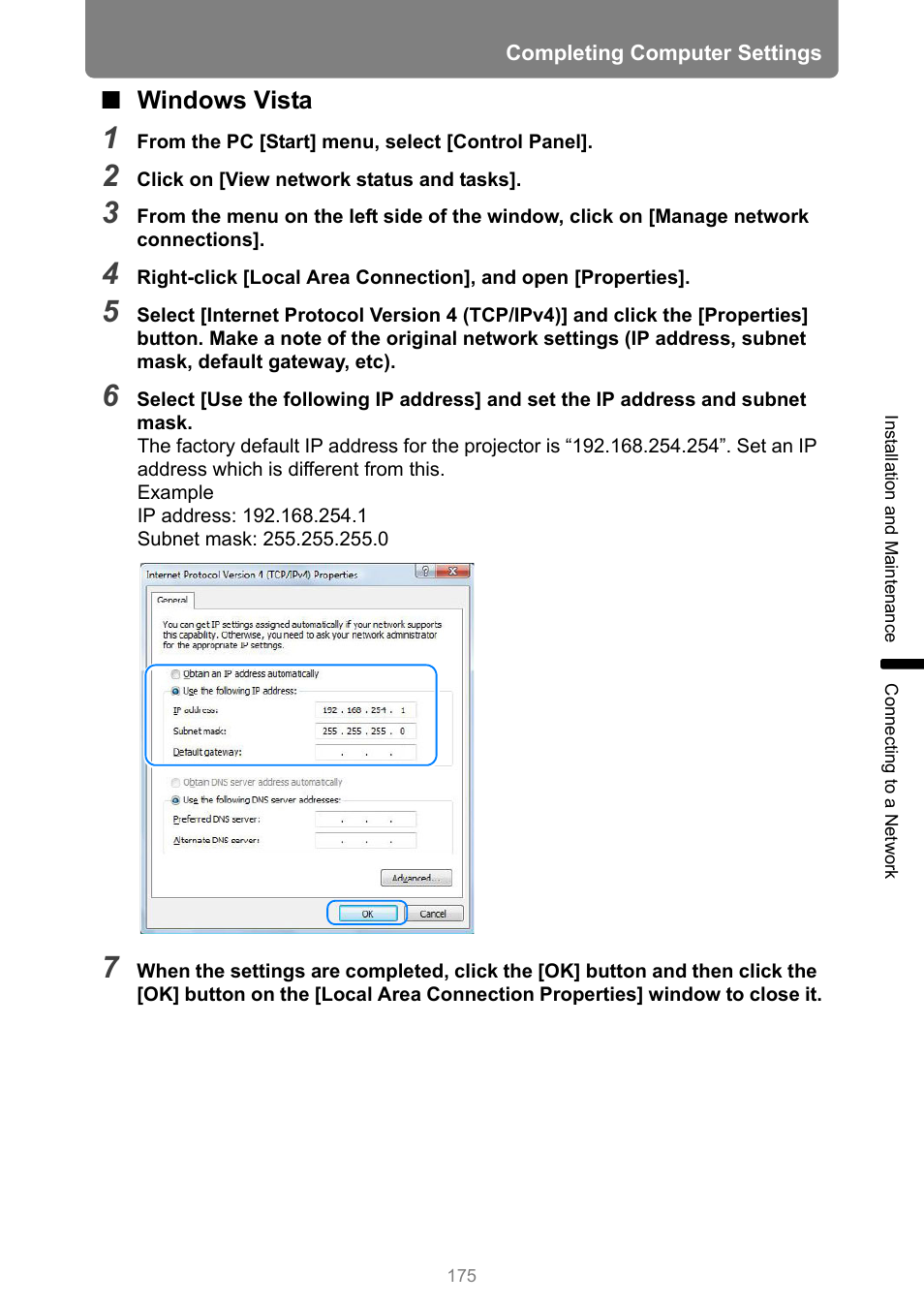 Windows vista | Canon XEED WUX450 User Manual | Page 175 / 308