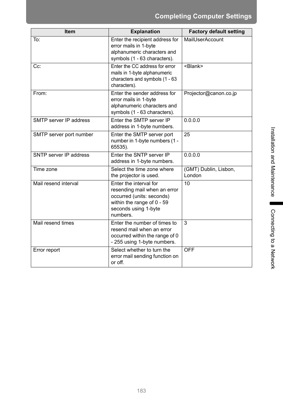 Completing computer settings | Canon XEED WUX450 User Manual | Page 183 / 308