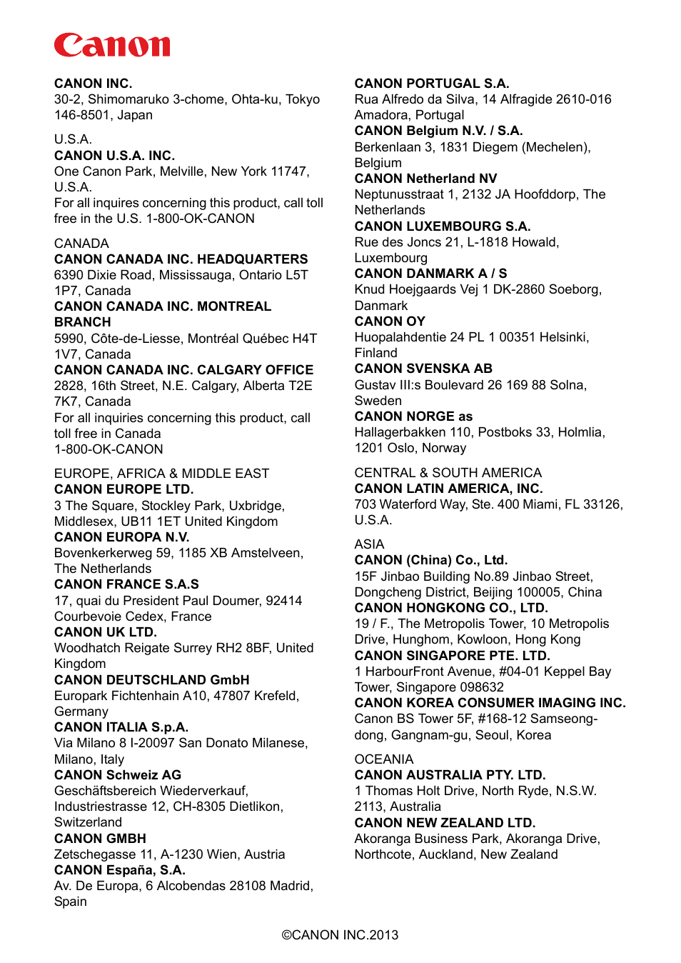 Canon XEED WUX450 User Manual | Page 308 / 308