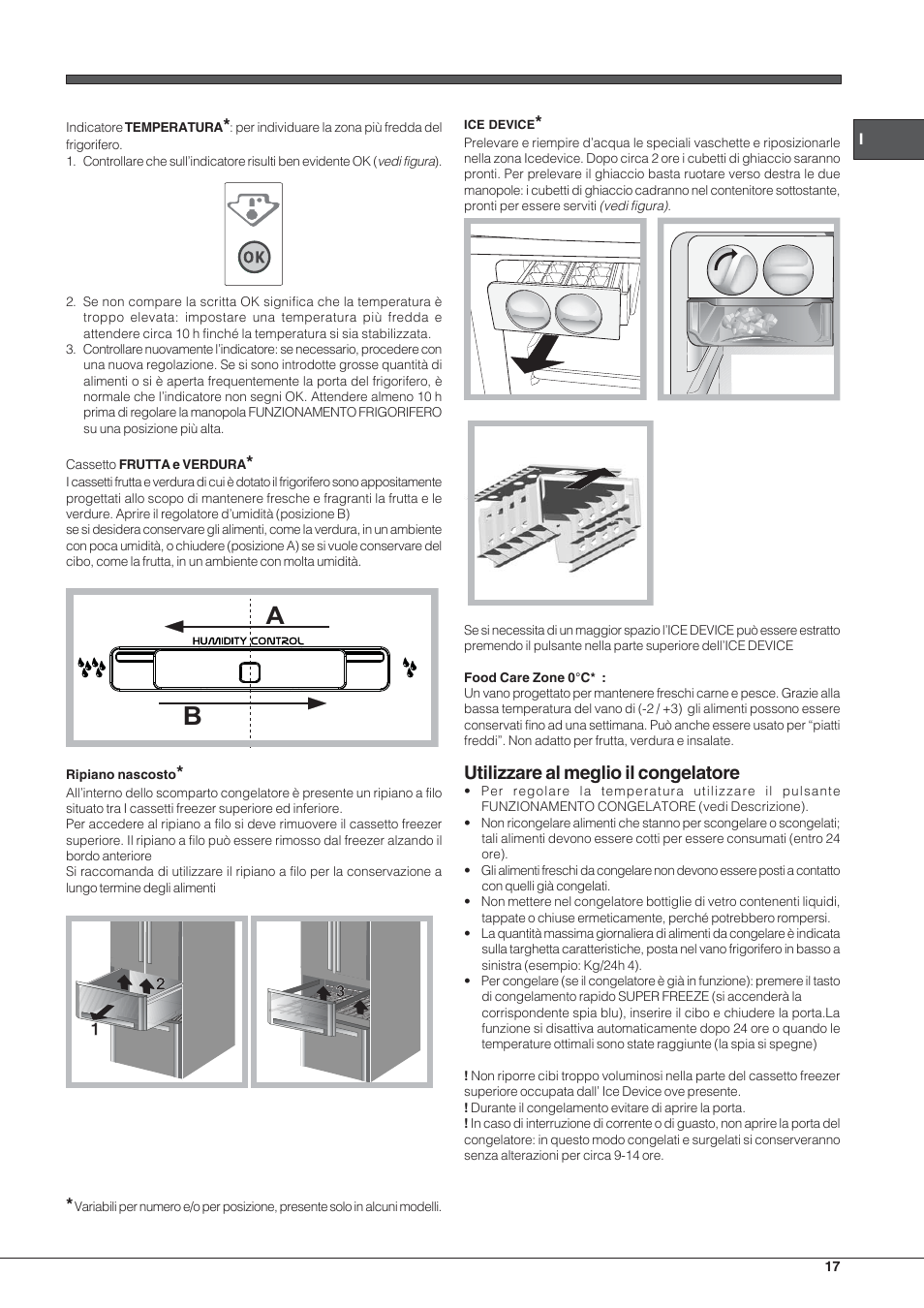 Utilizzare al meglio il congelatore | Hotpoint Ariston Combinato Quadrio E4D AAA X C User Manual | Page 17 / 52