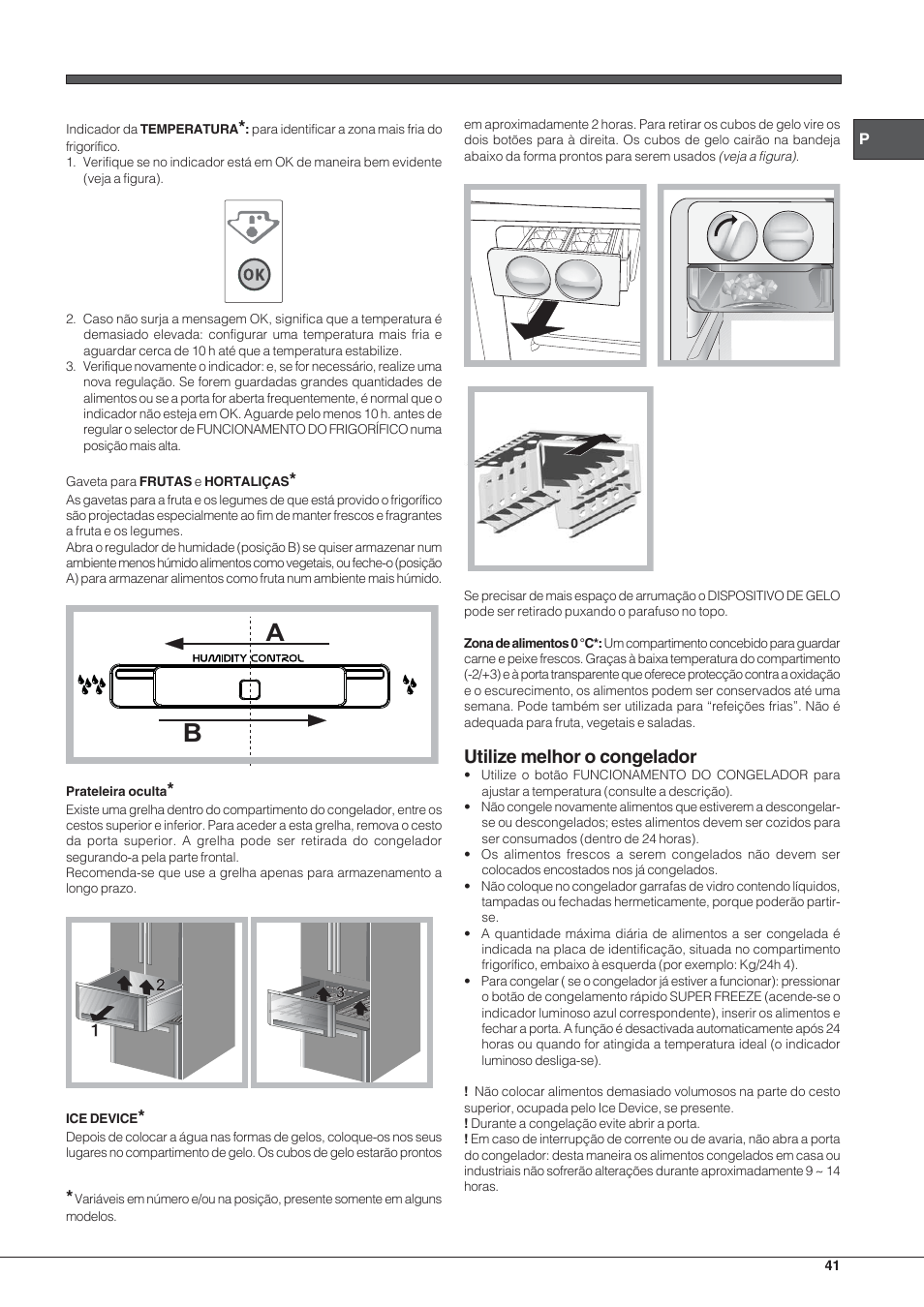 Utilize melhor o congelador | Hotpoint Ariston Combinato Quadrio E4D AAA X C User Manual | Page 41 / 52