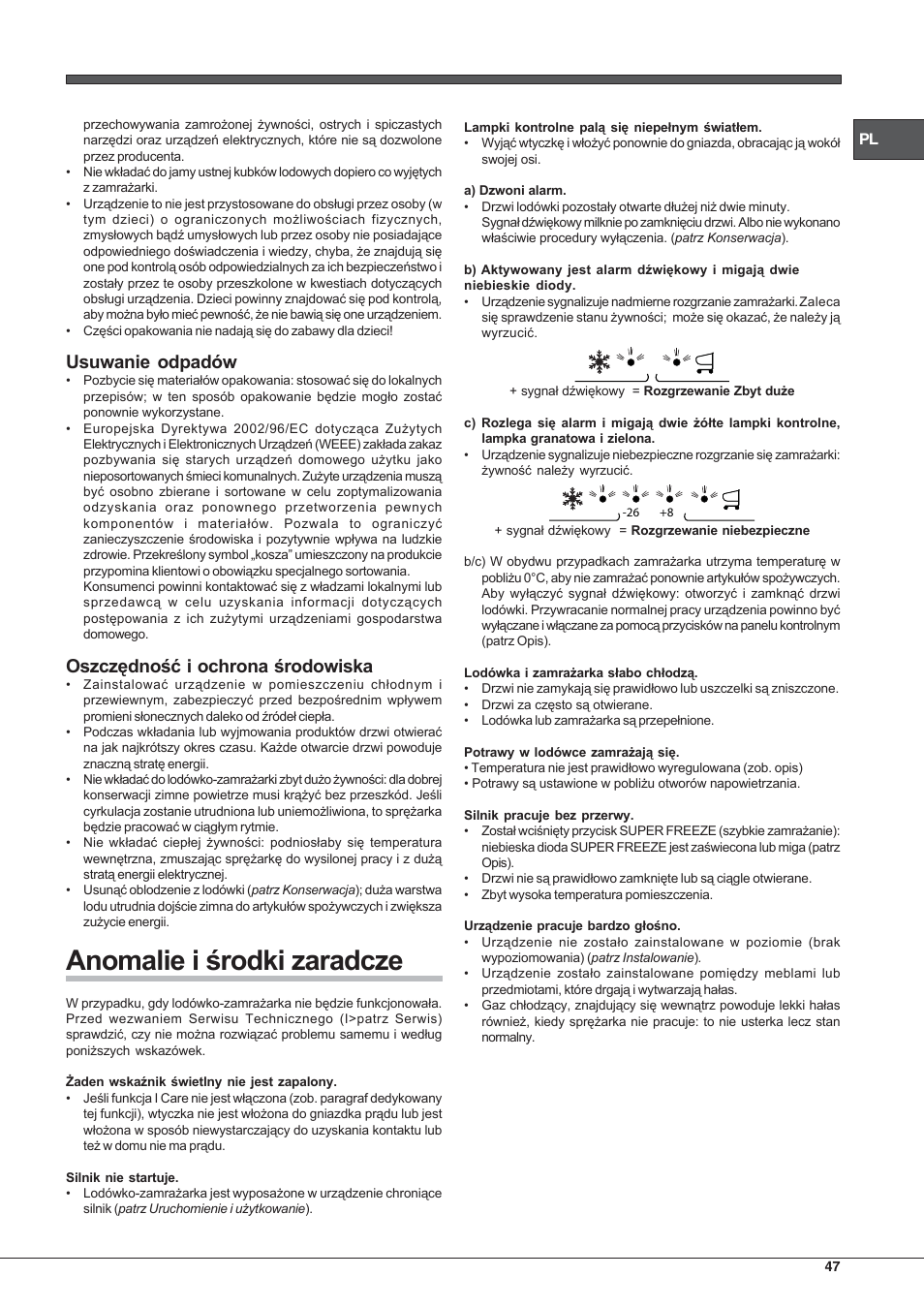 Hotpoint Ariston Combinato Quadrio E4D AAA X C User Manual | Page 47 / 52