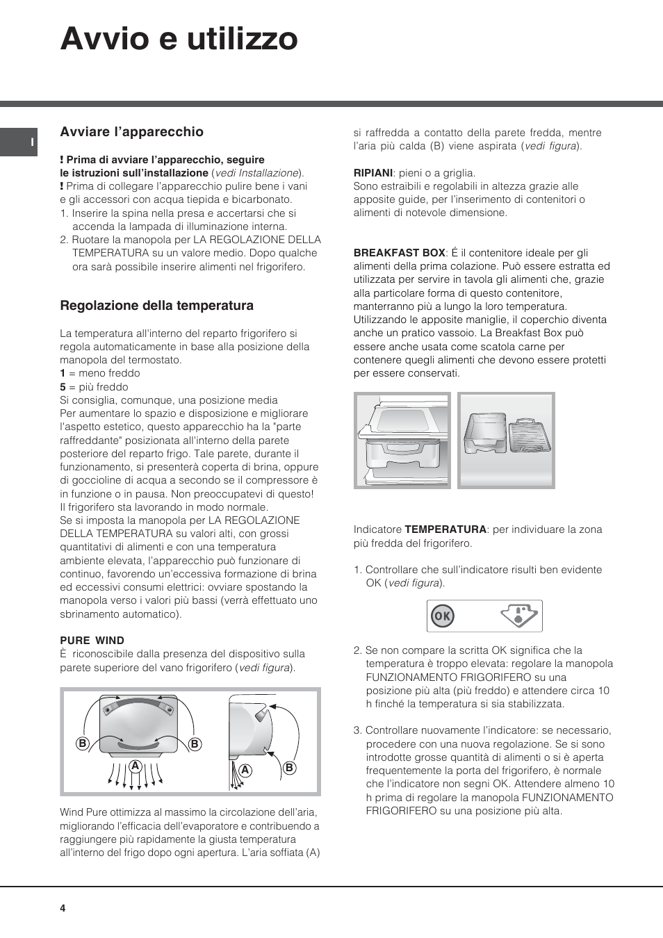 Avvio e utilizzo | Hotpoint Ariston Doppia Porta NMTM 192A VWB User Manual | Page 4 / 80