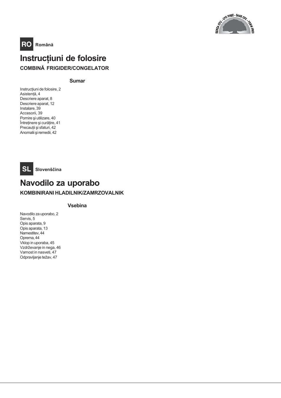 Hotpoint Ariston Combinato NMBL 192A CVW User Manual | Page 2 / 48
