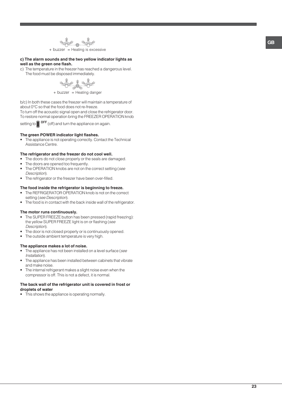 Hotpoint Ariston Combinato NMBL 192A CVW User Manual | Page 23 / 48