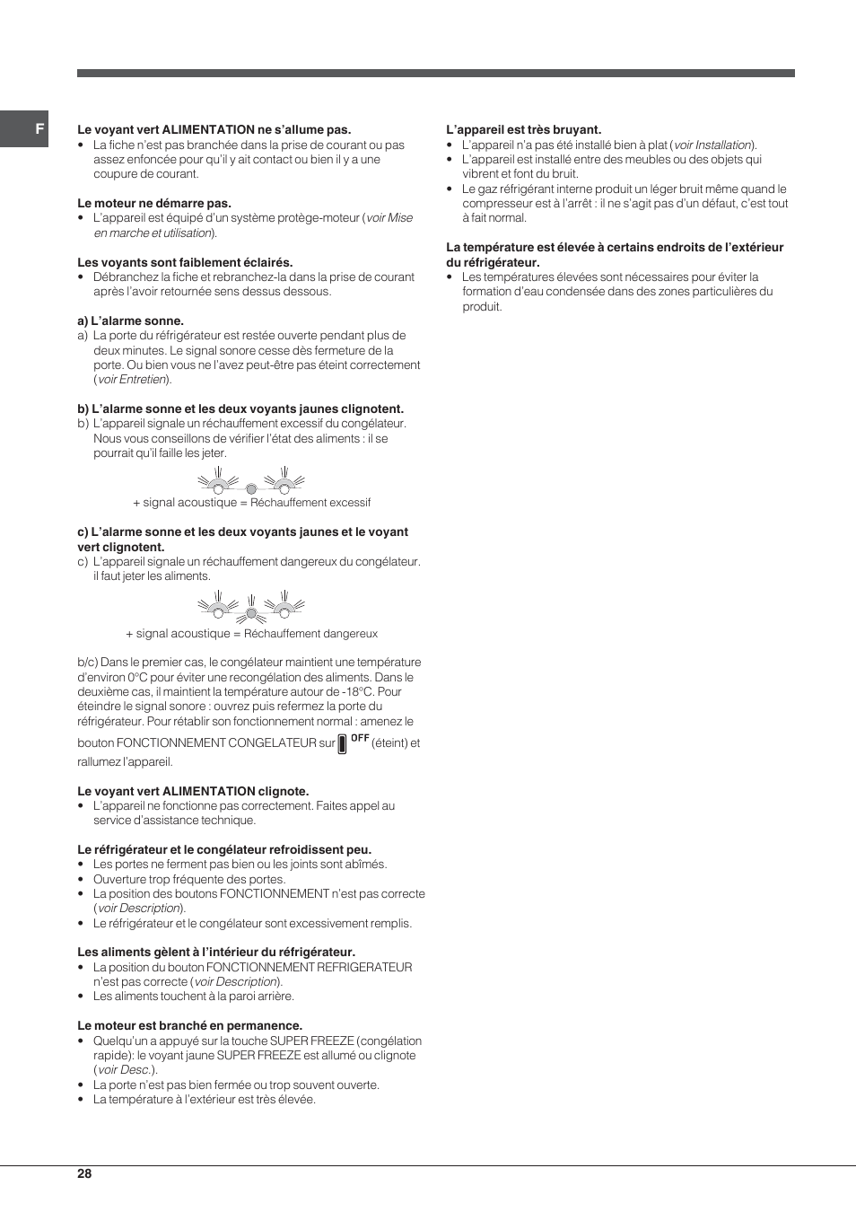 Hotpoint Ariston Combinato NMBL 192A CVW User Manual | Page 28 / 48