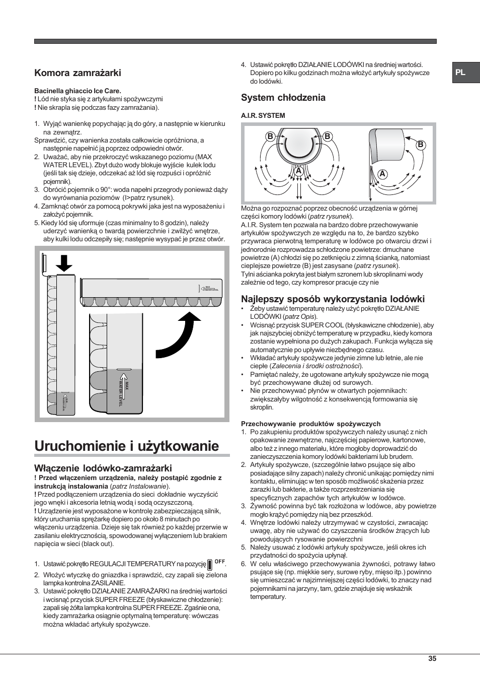 Hotpoint Ariston Combinato NMBL 192A CVW User Manual | Page 35 / 48