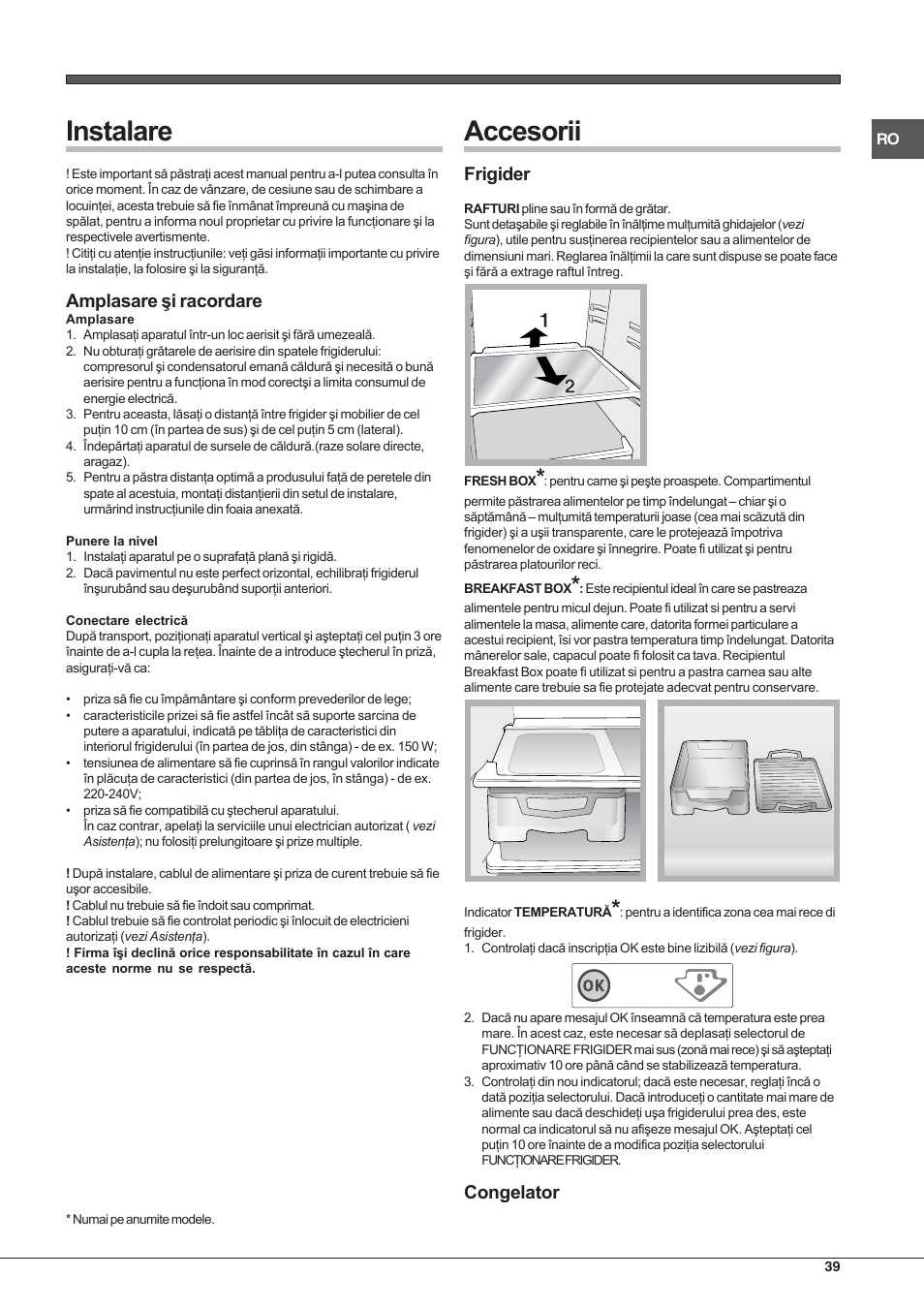 Hotpoint Ariston Combinato NMBL 192A CVW User Manual | Page 39 / 48