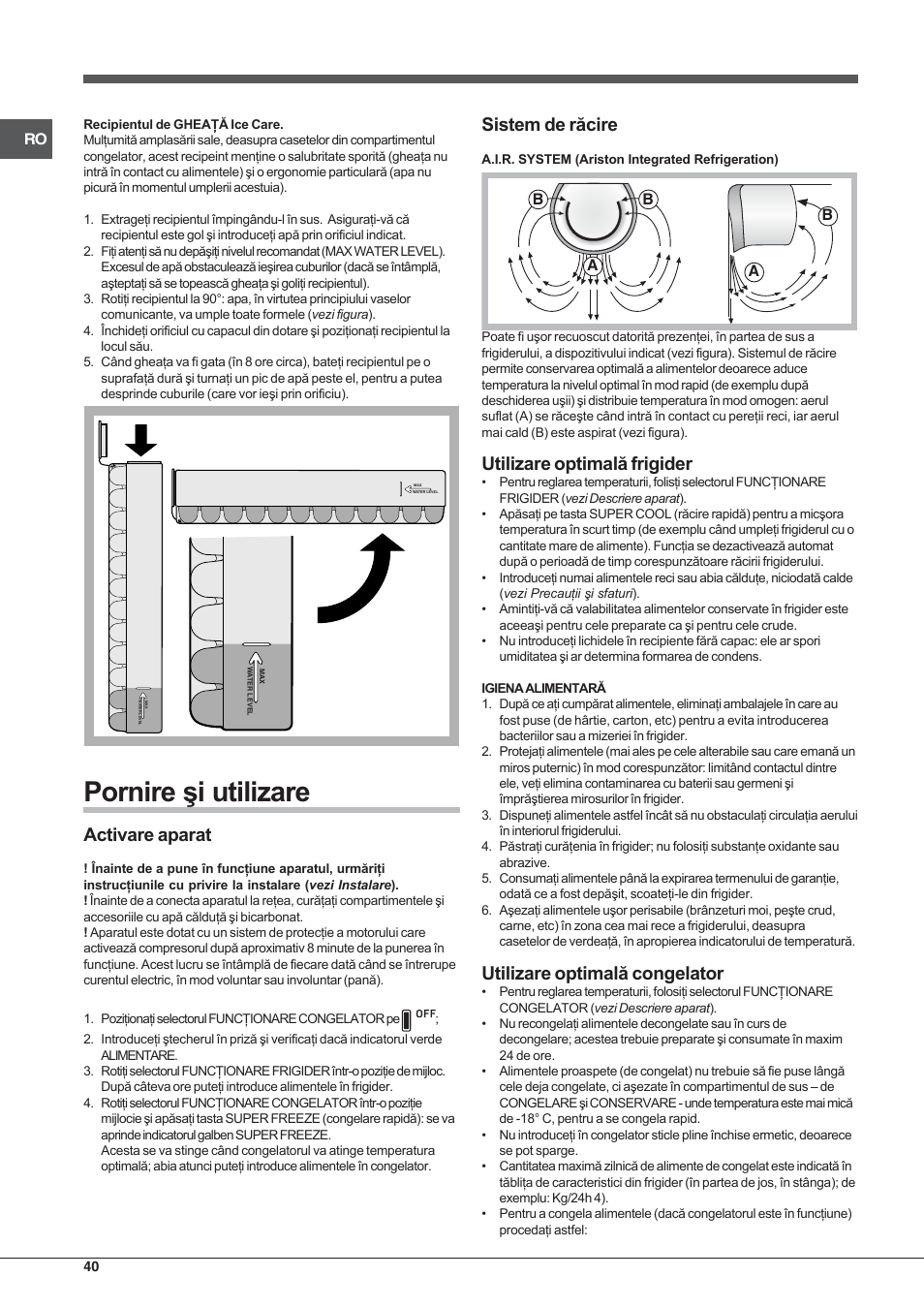 Hotpoint Ariston Combinato NMBL 192A CVW User Manual | Page 40 / 48