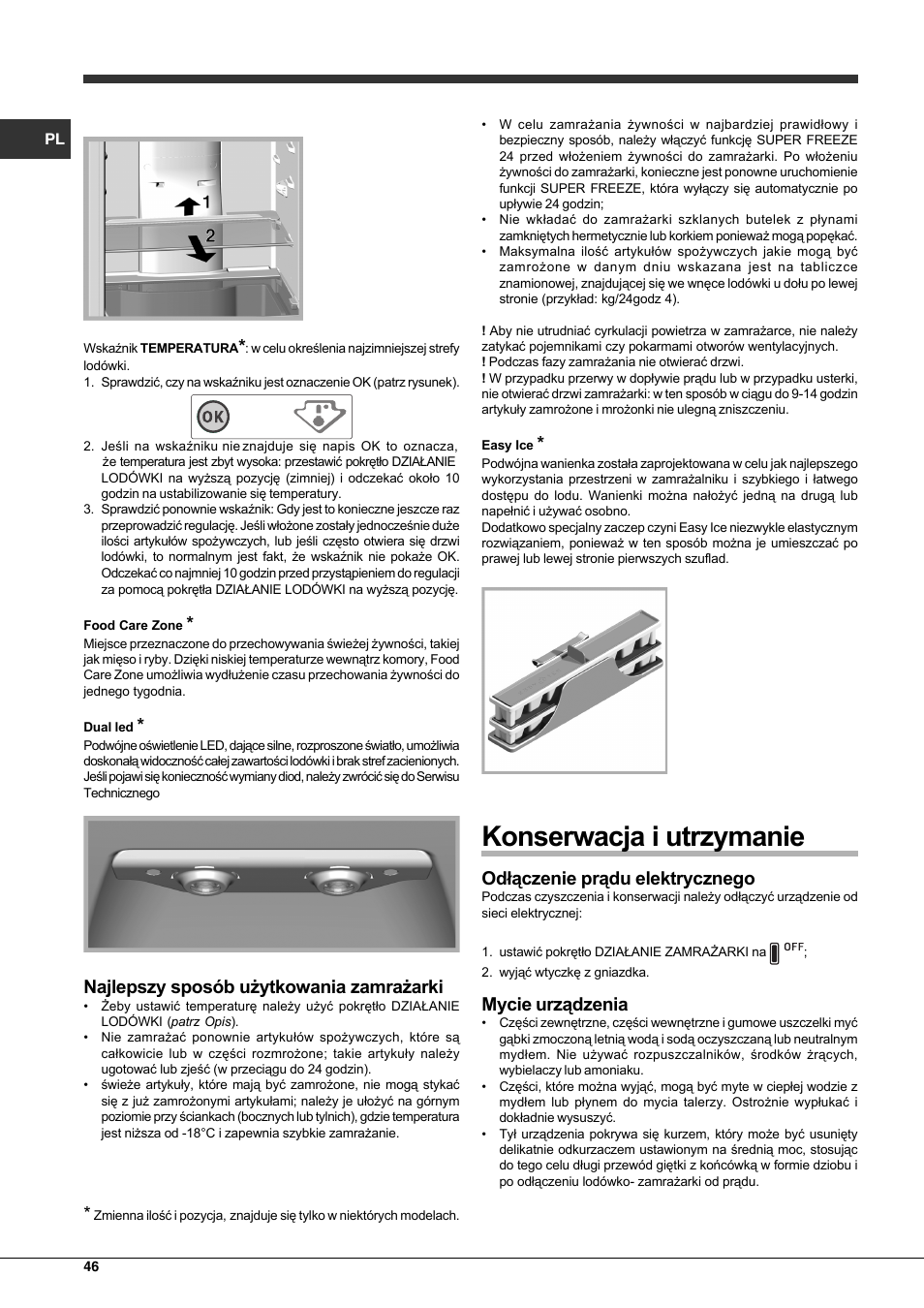 Hotpoint Ariston Combinato EBLH 18221 F User Manual | Page 46 / 52