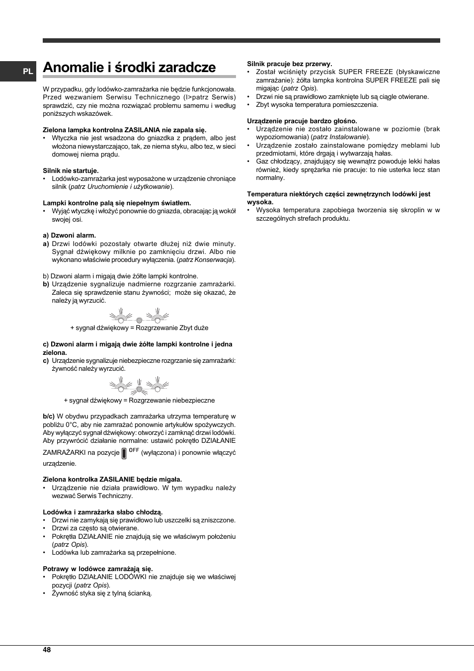Hotpoint Ariston Combinato EBLH 18221 F User Manual | Page 48 / 52