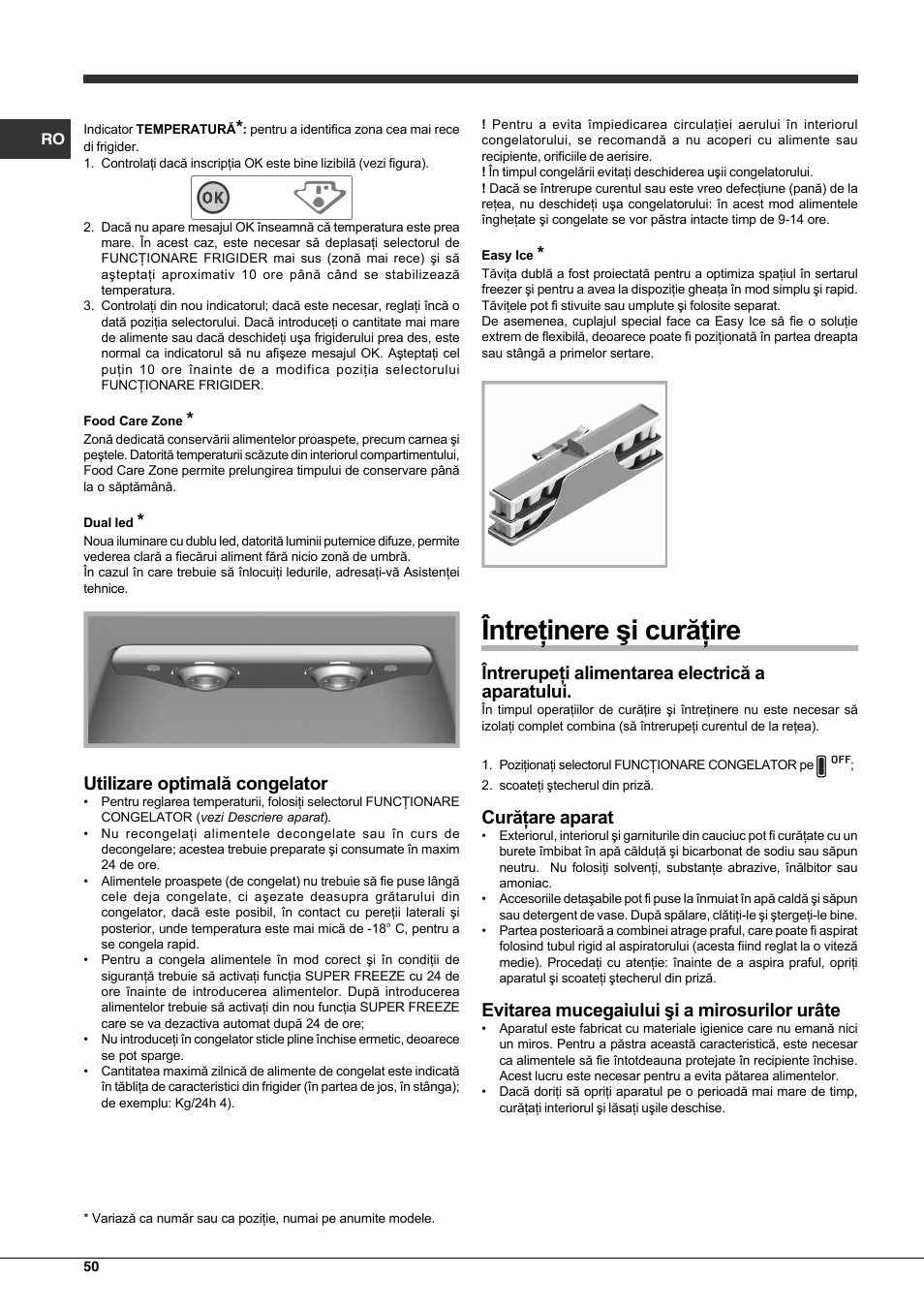 Hotpoint Ariston Combinato EBLH 18221 F User Manual | Page 50 / 52