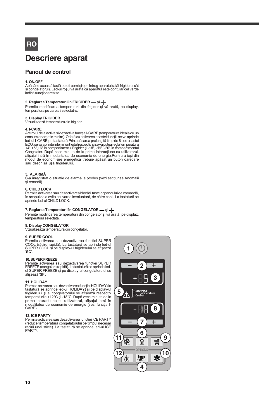 Hotpoint Ariston Combinato EBQH 20223 F User Manual | Page 10 / 52