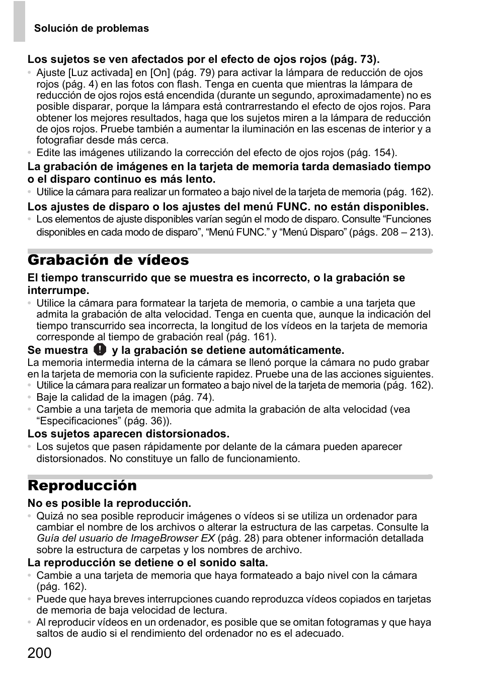 Grabación de vídeos, Reproducción | Canon PowerShot D20 User Manual | Page 200 / 221