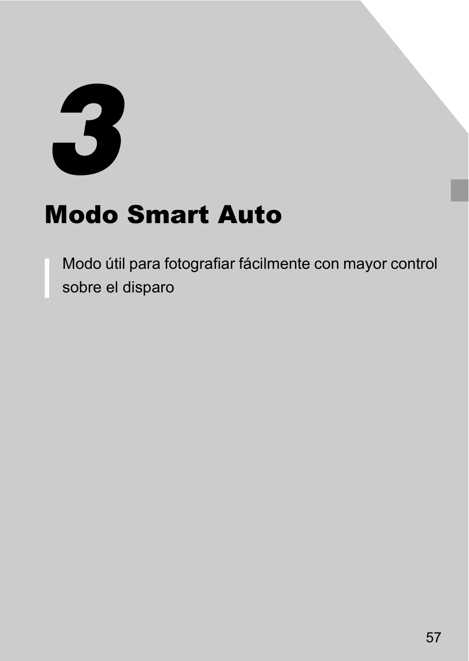 3 modo smart auto, Modo smart auto | Canon PowerShot D20 User Manual | Page 57 / 221