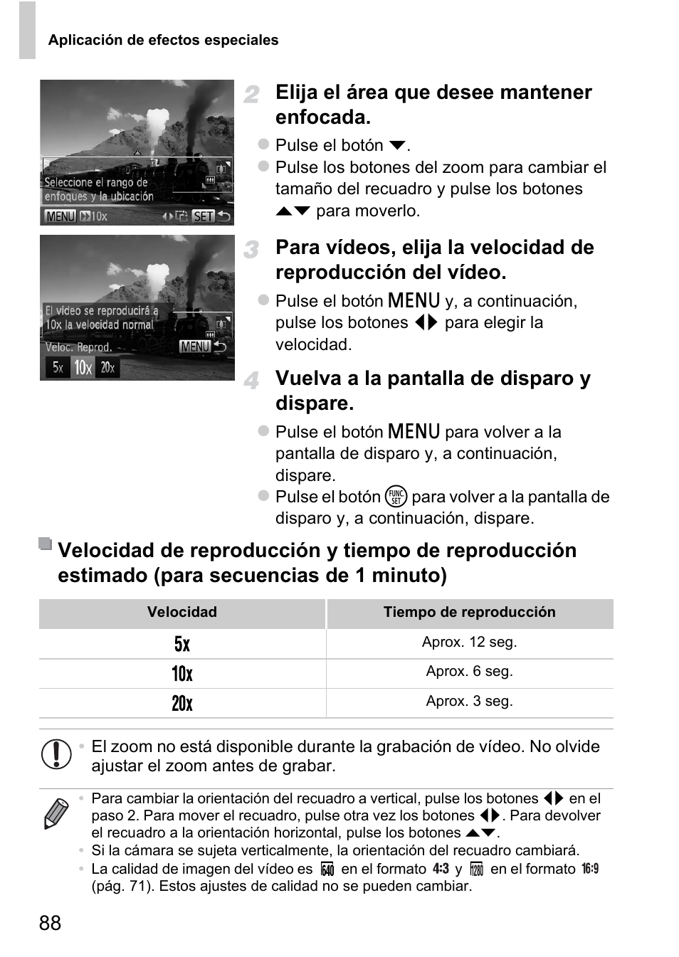 88 elija el área que desee mantener enfocada, Vuelva a la pantalla de disparo y dispare | Canon PowerShot D20 User Manual | Page 88 / 221